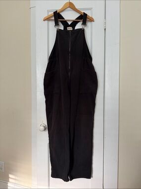 Washed Black Noble Utility Overalls XL